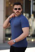 Erkek Ağaç Kabuğu Desenli Kısa Kollu T-shirt resmi